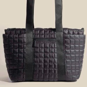 Quilted Black Tote Bag - NWT